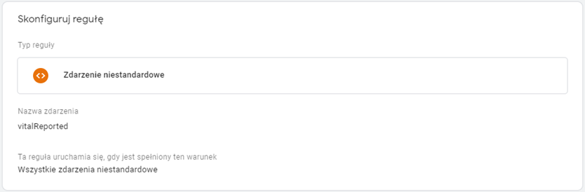 Konfiguracja Reguły